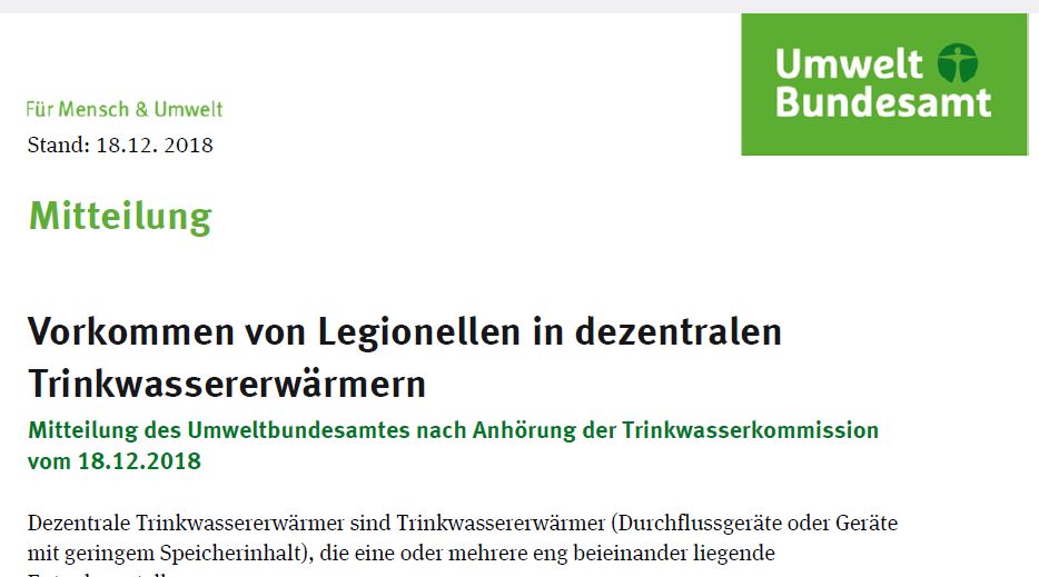 UBA Mitteilung dezTWE