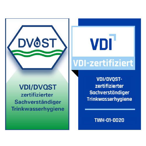 VDI-zertifizierter Sachverständiger Trinkwasserhygiene